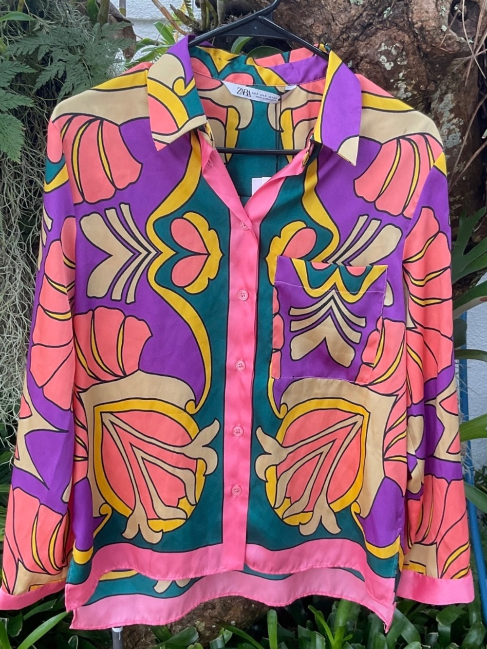 ZARA Colorful Moroccan Blouse NWT